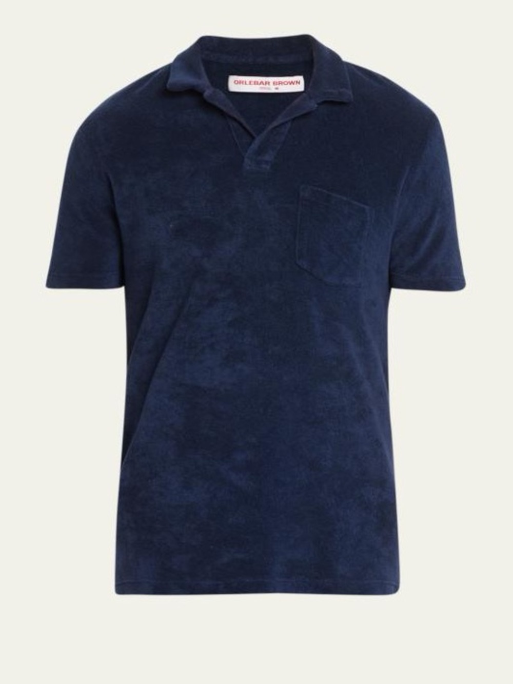 Orlebar Brown Navy Terry Polo Shirt – S